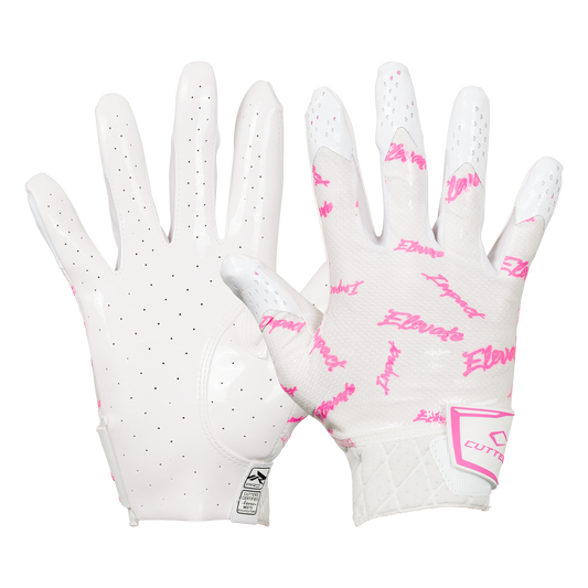 WHITE/PINK "ELEVATE" REV PRO 5.0 LIMITED-EDITION GLOVES